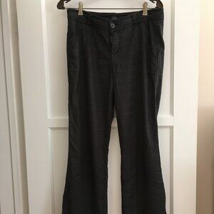 Anthropologie Level 99 navy flare wide leg linen pants size 29